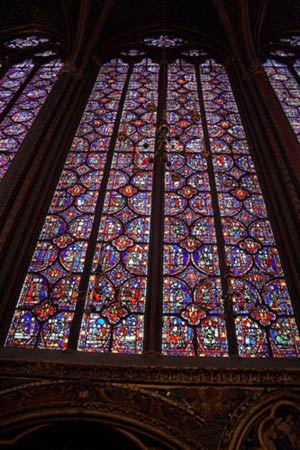 Витраж Королевской Святой капеллы – Сен-Шапель (Sainte-Chapelle), Париж 